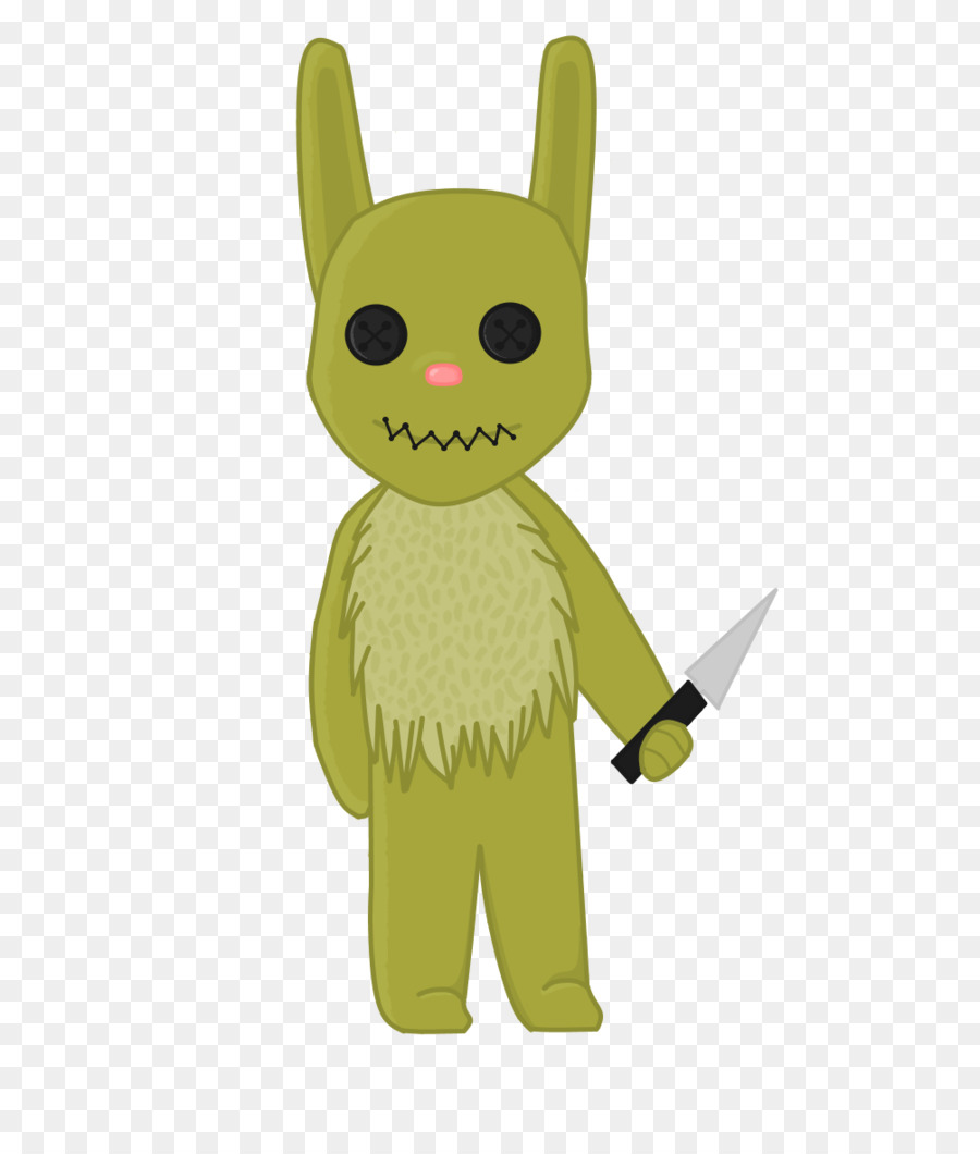 Coniglietto Di Pasqua Cartoon Mascotte Verde - pasqua