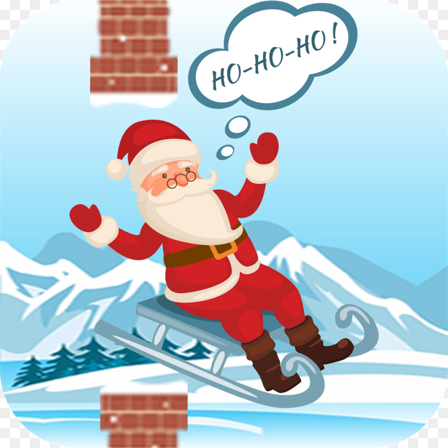 Weihnachtsmann Schlitten Rentiere clipart - santa reitet auf den Elch