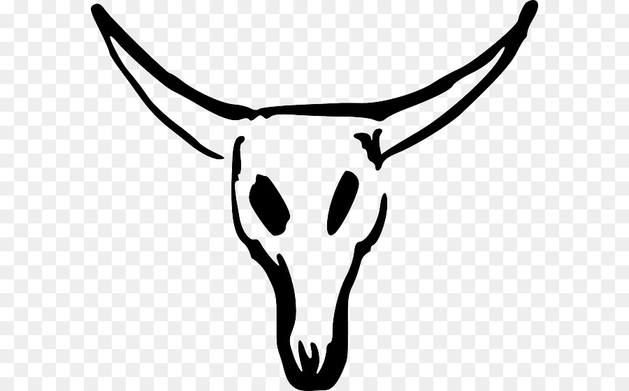 Texas Longhorn Teschi Animali clipart - messicano dipinto cranio banner