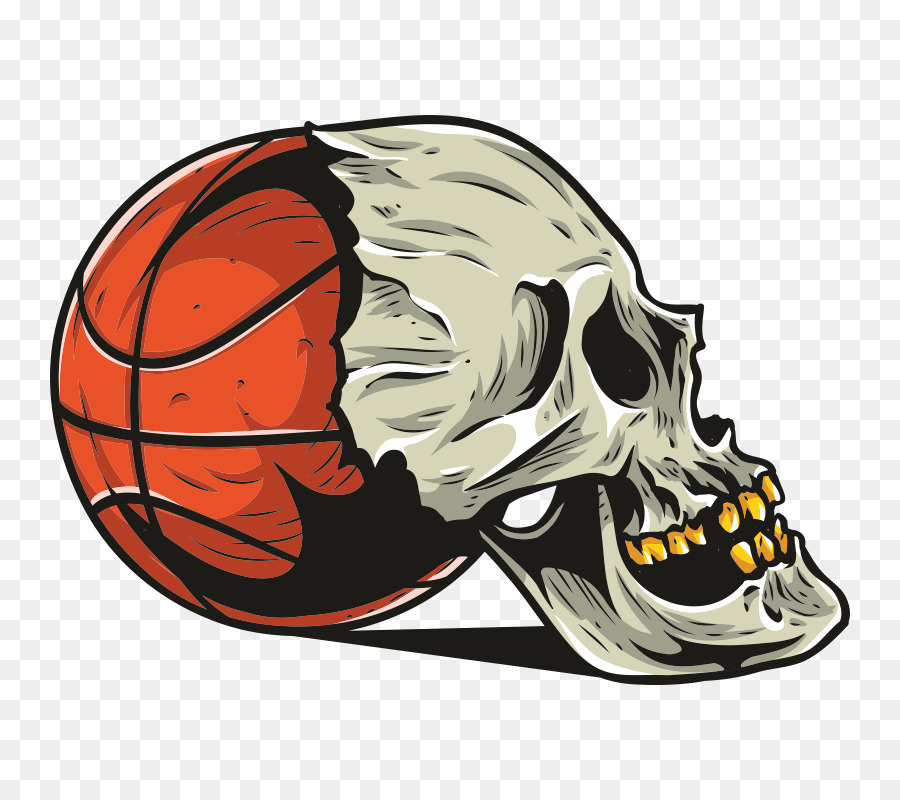 Basketball-Sport-Schädel - Basketball