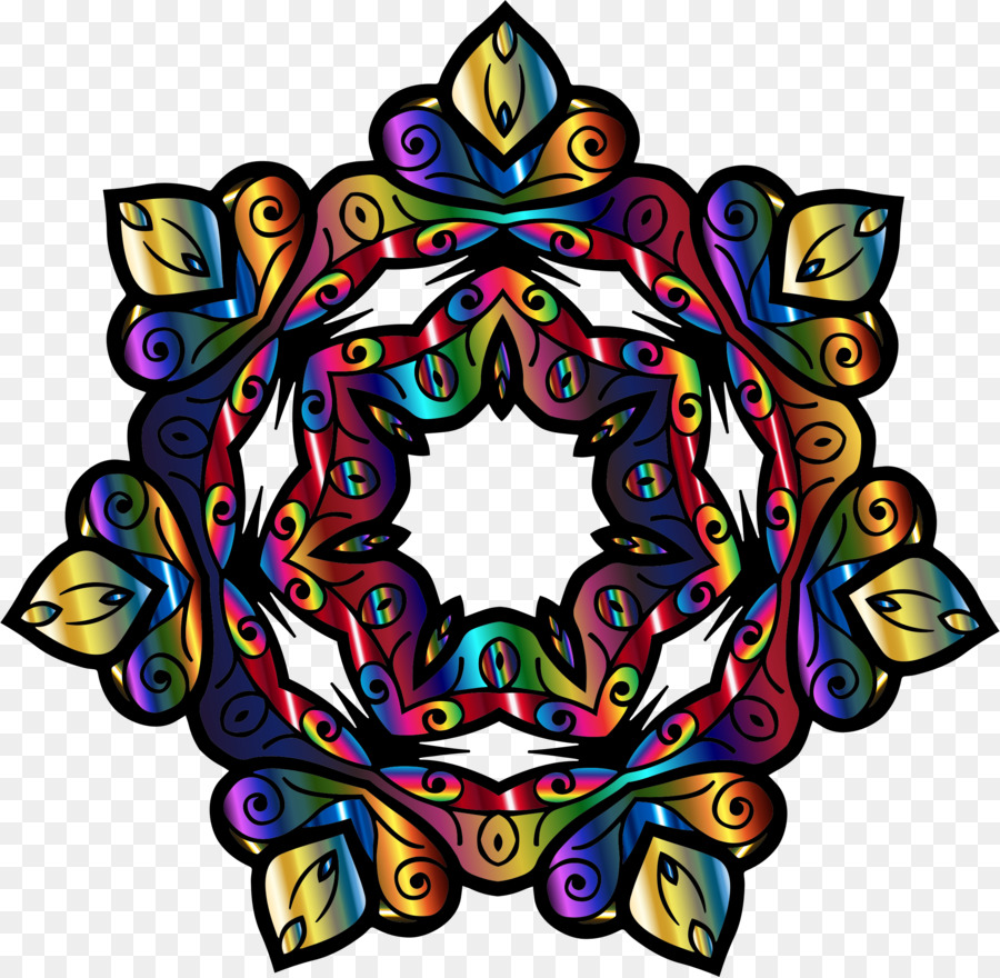 Symmetrie Kaleidoskop Line Clip-art - Linie