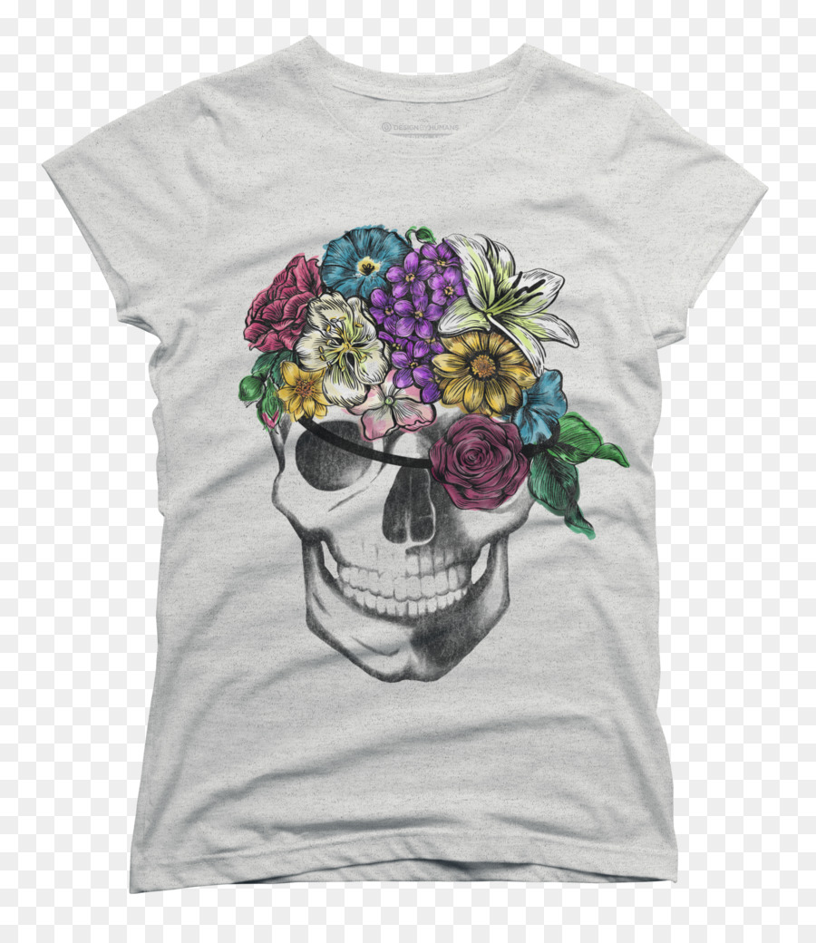 T-shirt Ärmel Denim Winter - Blumen shirt