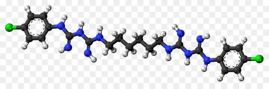 Molecola di Clorexidina Benzetonio cloruro di Chimica - il cloro