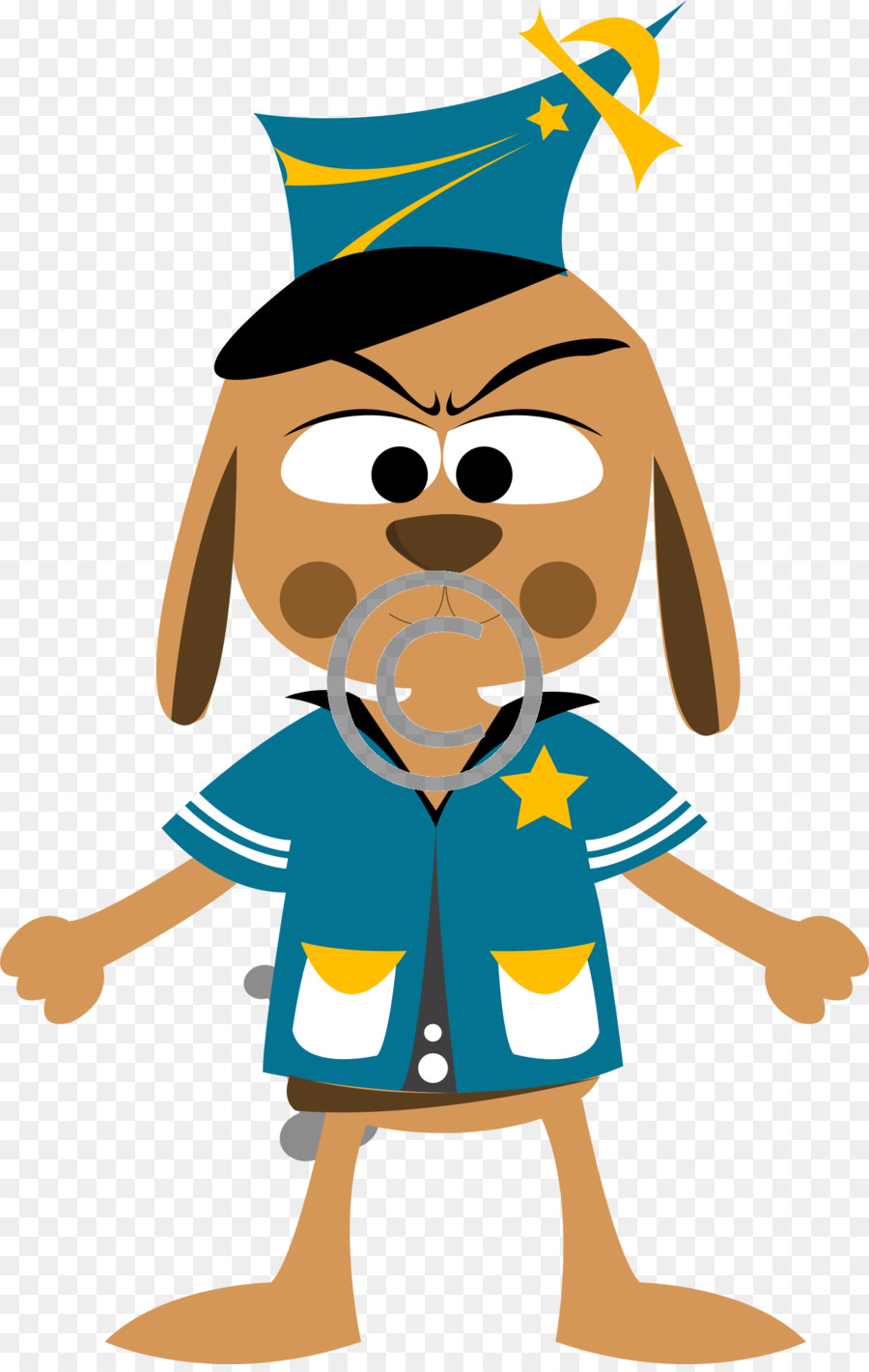 Pastore tedesco di ufficiale di Polizia di Polizia cane Clip art - personaggi dei fumetti
