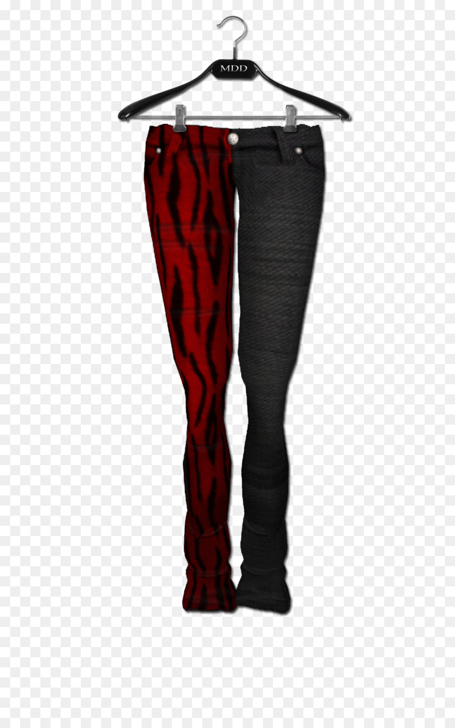 Pantaloni Slim-fit Red & Black Jeans pantaloni a vita Bassa - jeans neri