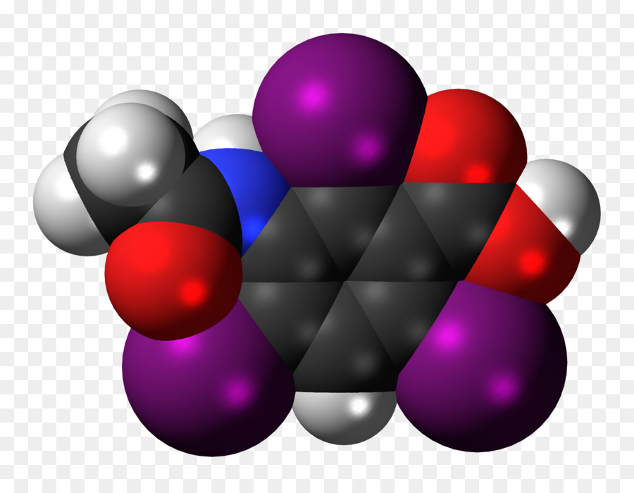 Acetrizoic acido di riempimento dello Spazio modello X-ray Molecola - altri