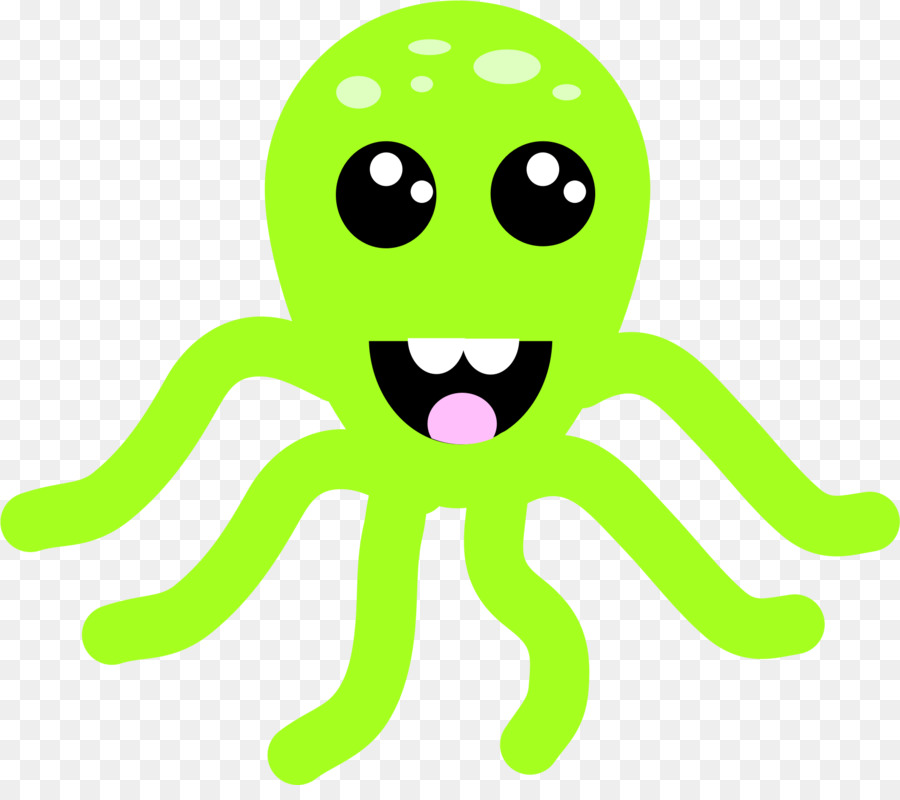 Oktopus-Smiley Grün Cartoon Clip art - Octopus Ball