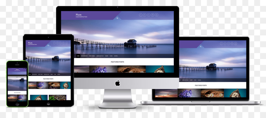 Responsive web design, Computer, Monitor E-commerce marketing Digitale layout di Pagina - prugna creativo
