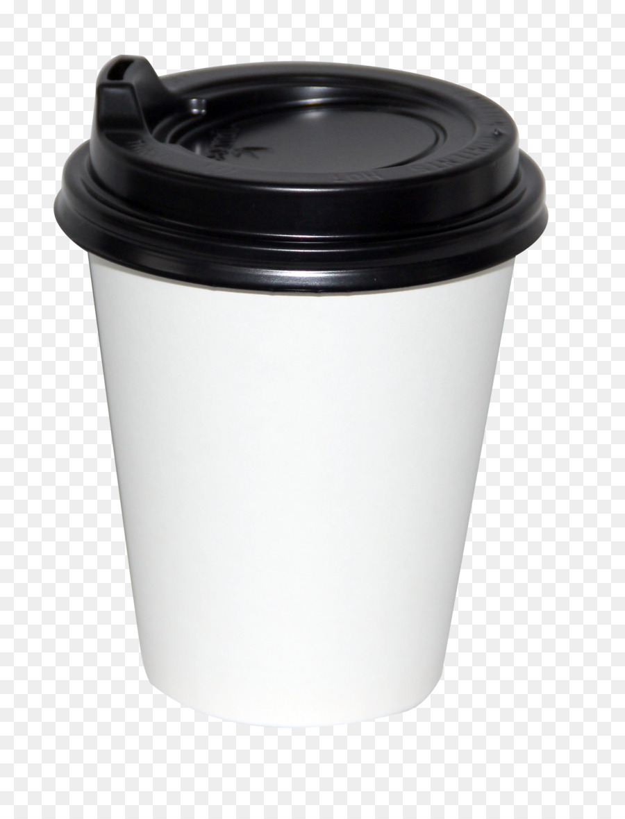 Kaffee Tasse Becher Deckel - weiße Kaffeetasse
