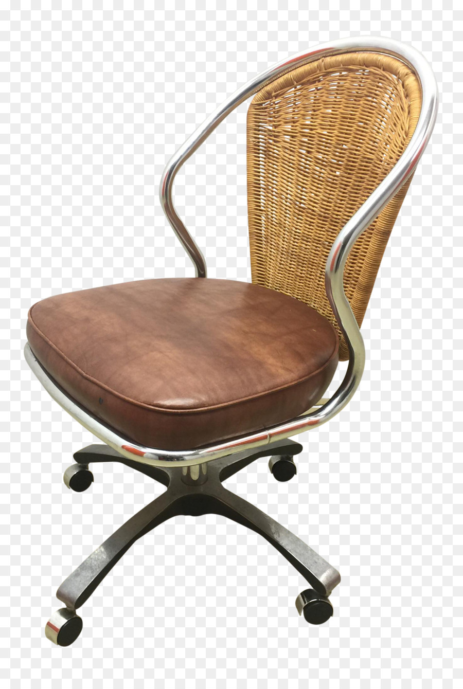 Büro & Schreibtisch-Stühle-Holz-Armlehne - grüne rattan