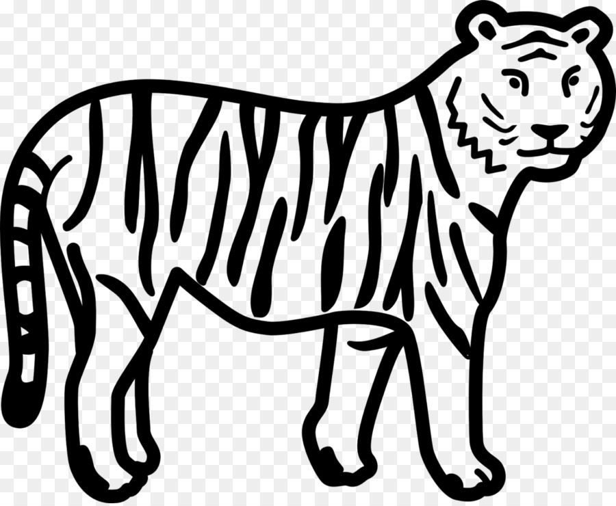 Libro da colorare del Bengala, tigre, Leone, tigre Bianca - leone