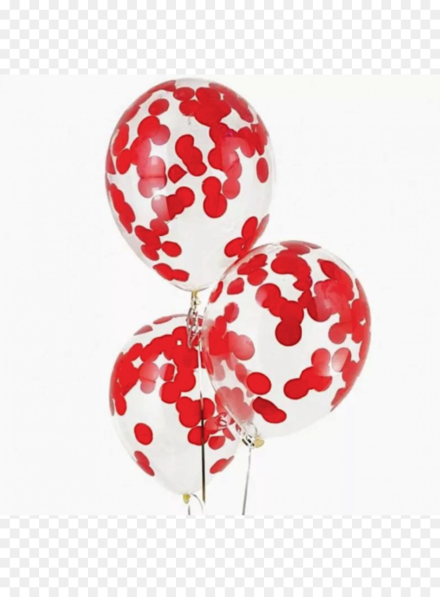 Spielzeug Ballon Konfetti Rot - romantische Schwimmer