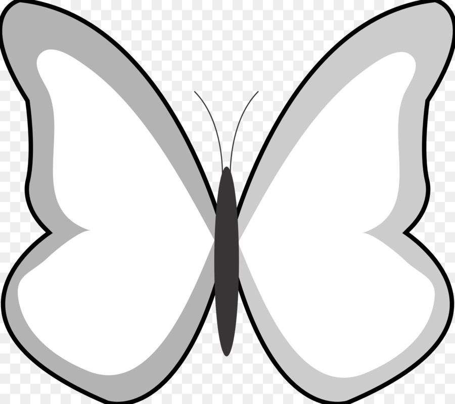 Line art Black and white clipart - Schmetterlinge