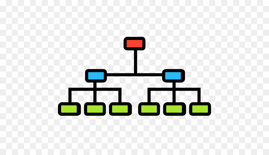 L'organizzazione gerarchica della struttura Organizzativa Icone del Computer - psd gerarchia