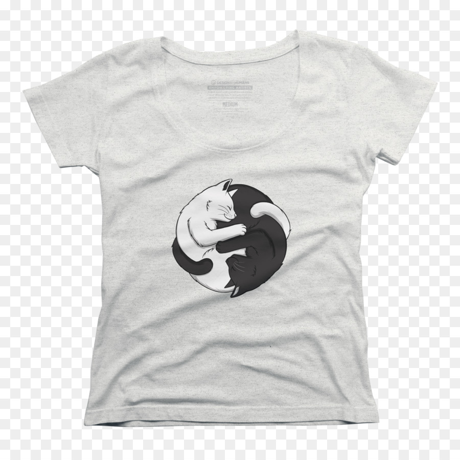 T shirt Abbigliamento Manica girocollo - yin yang gatto