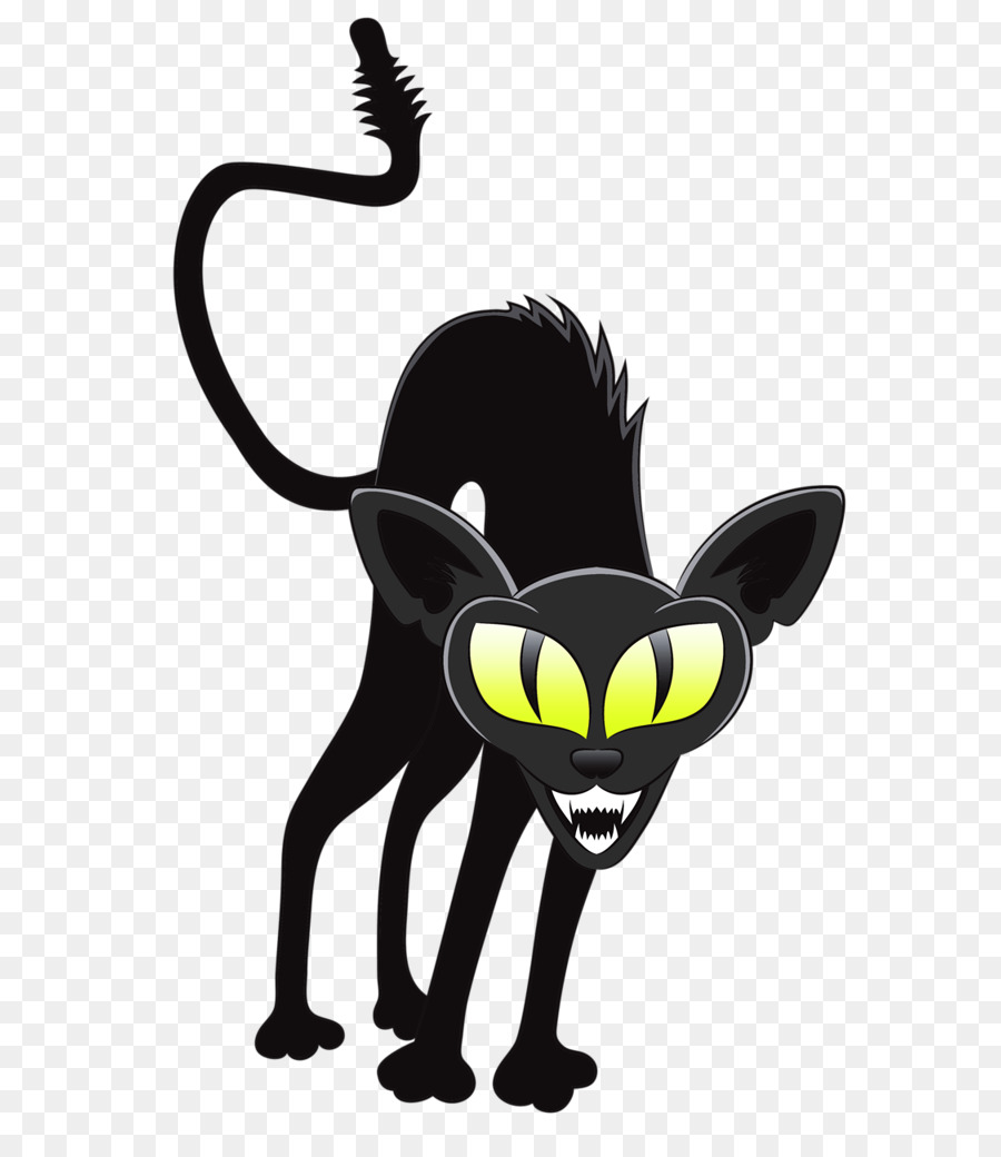 Schwarze Katze Halloween-Whisker-Hexe - Halloween