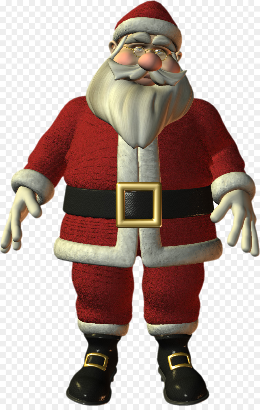 Santa Claus Maskottchen Figur - red ribbon santa claus