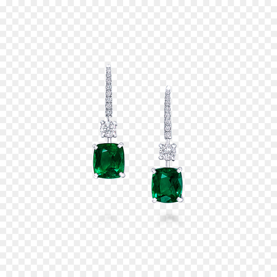 Emerald Bông Tai Ảnh Kim Cương Đồ Trang Sức - Ngọc lục bảo