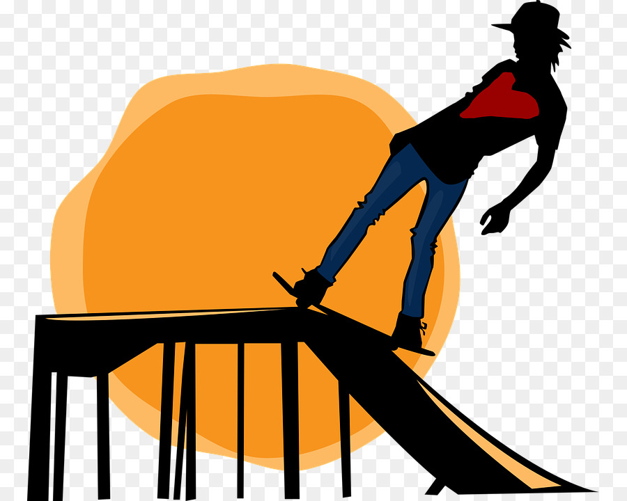 Skateboard trick Skate Vert Rampe - Skateboard