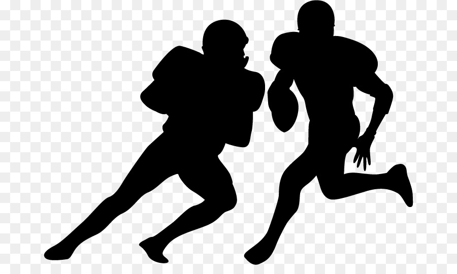 Football americano, giocatore di Football Sport - giocare a calcio silhouette figure materiale