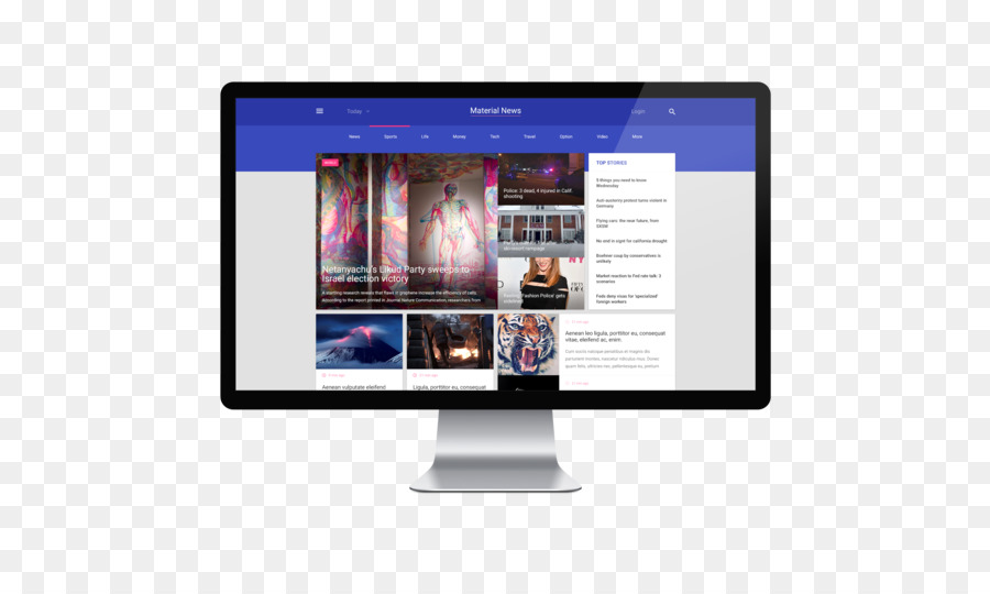 Photo Responsive web design News - formato psd materiale