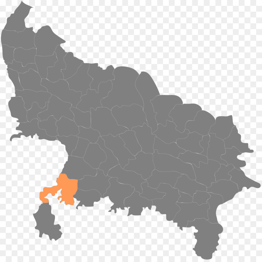 Pilibhit distretto Jalaun distretto di Sitapur Bareilly Azamgarh distretto - mappa