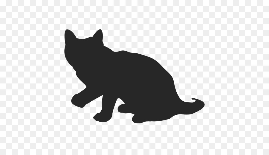 Gatto nero Silhouette Baffi Clip art - il gatto seduto sulla sedia