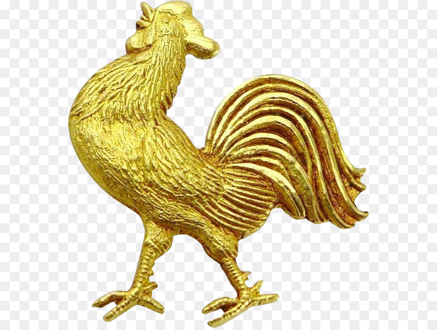 Rooster Buộc pin pin Ve áo Vàng - Ghim