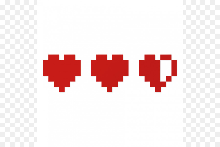 Pixel-art 8-bit-Farbe Herz - Herz