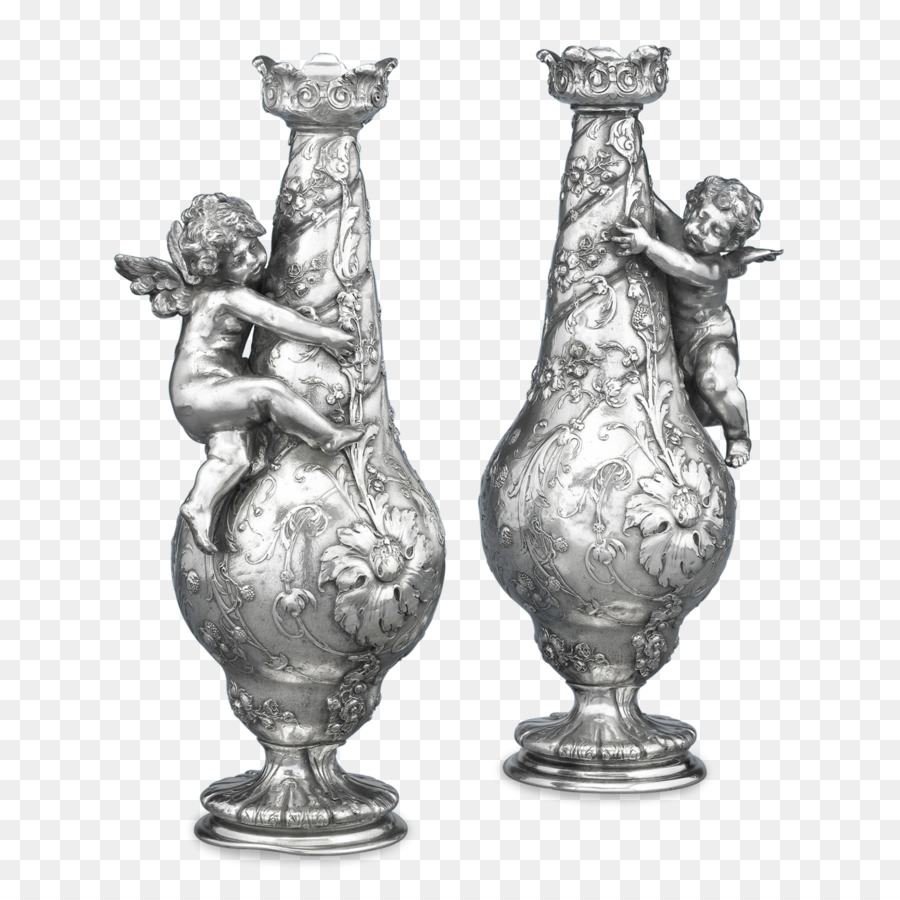 Vase Versilbert bronze Krug Renaissance-Revival-Architektur - Vase