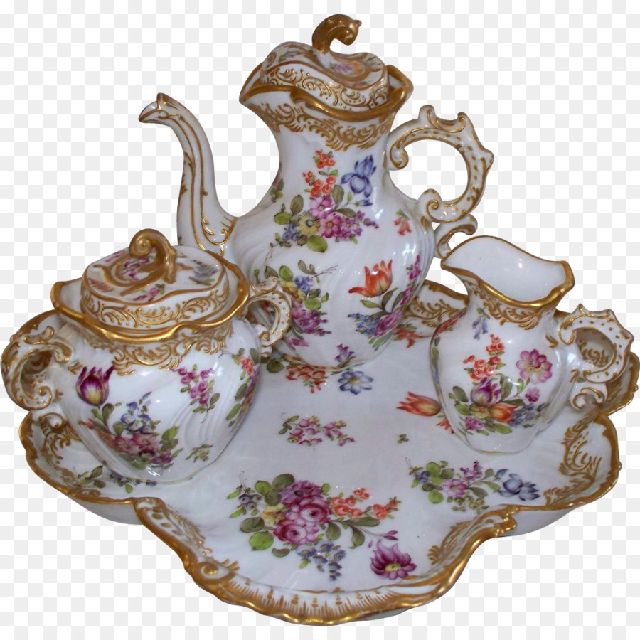 Teekanne Porzellan Tee-set Rokoko - Hochzeit renderings