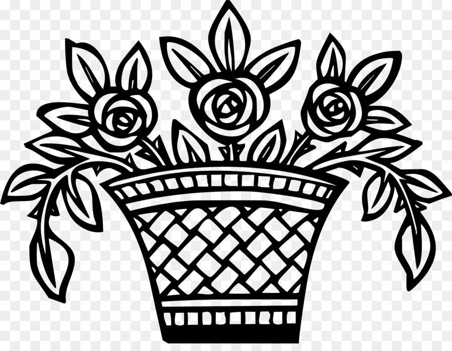 Flower Basket Coloring Pages - Free & Printable!