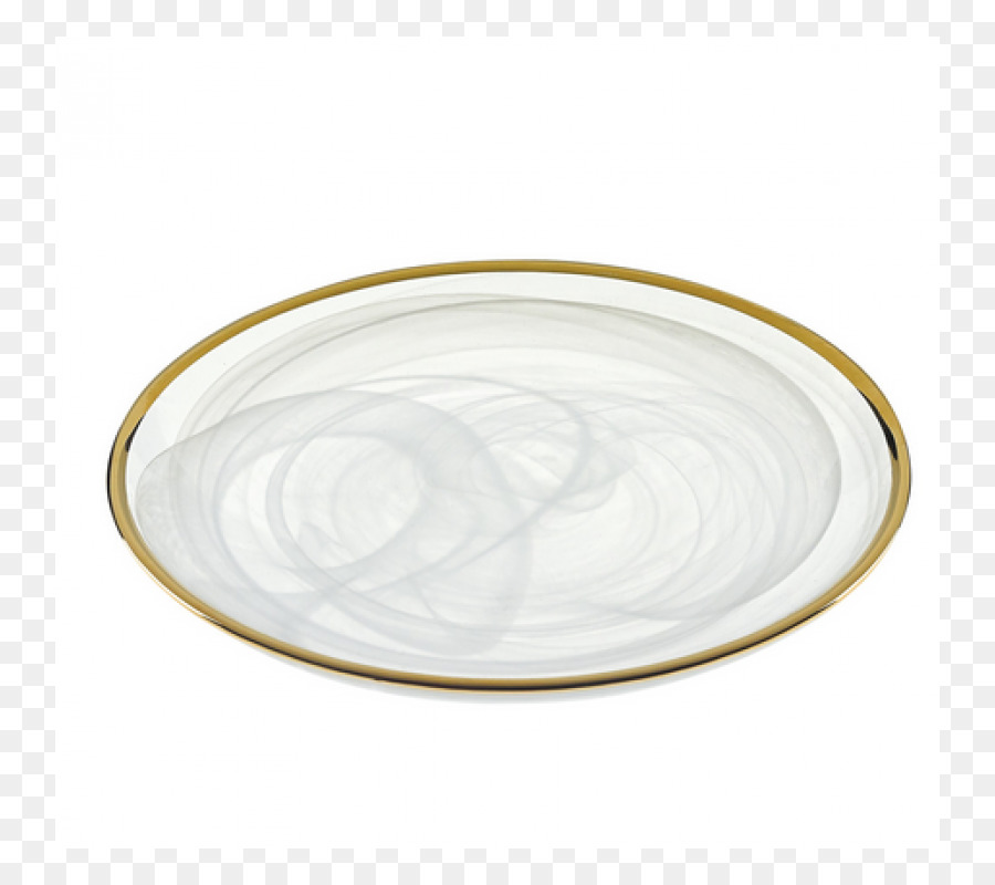 Platte Servierplatte Glas Alabaster-Geschirr - Platte