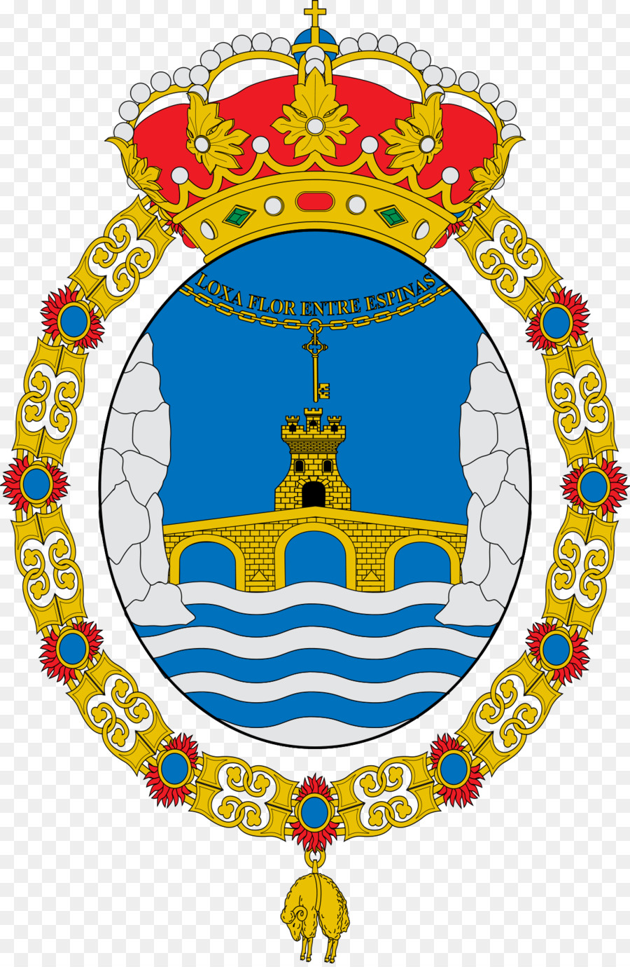 Loja, Granada Coat of arms Flag Shield Loja - Flagge