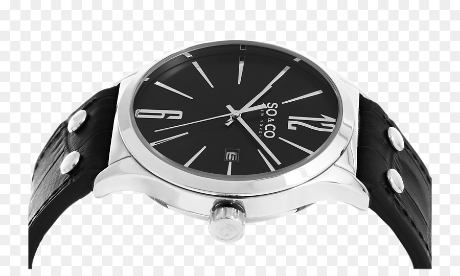 Uhrenarmband Uhr Armband Edelstahl Leder - schwarz lackiert Arabische Ziffern, png kostenloser download