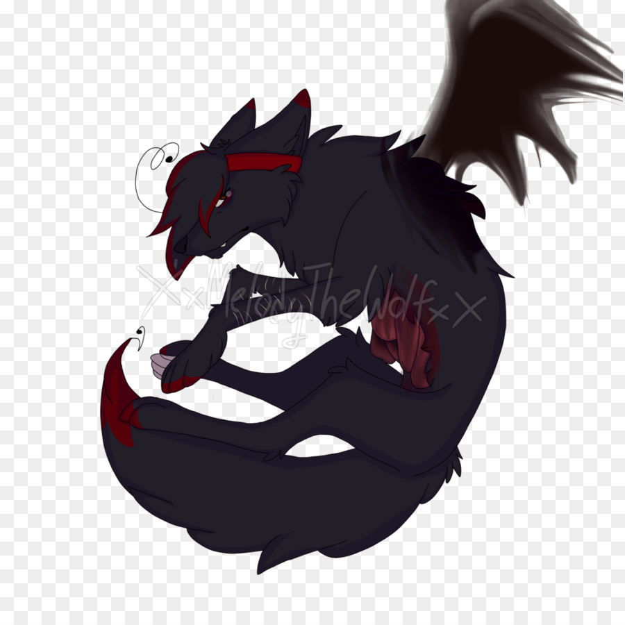 Demone Cartoon Carnivora creatura Leggendaria - lupo di cuore