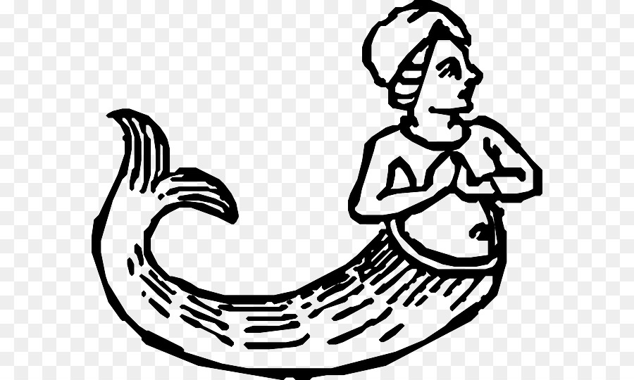 Clipart - Zeichnung Meerjungfrau