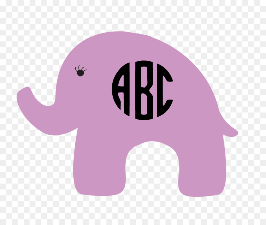Elefanten-Logo Monogramm Lila - kreative Elefanten