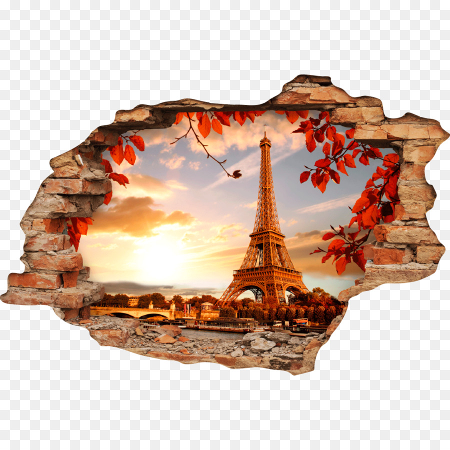 Eiffel Tower 4K-Auflösung im Herbst - Origami Poster
