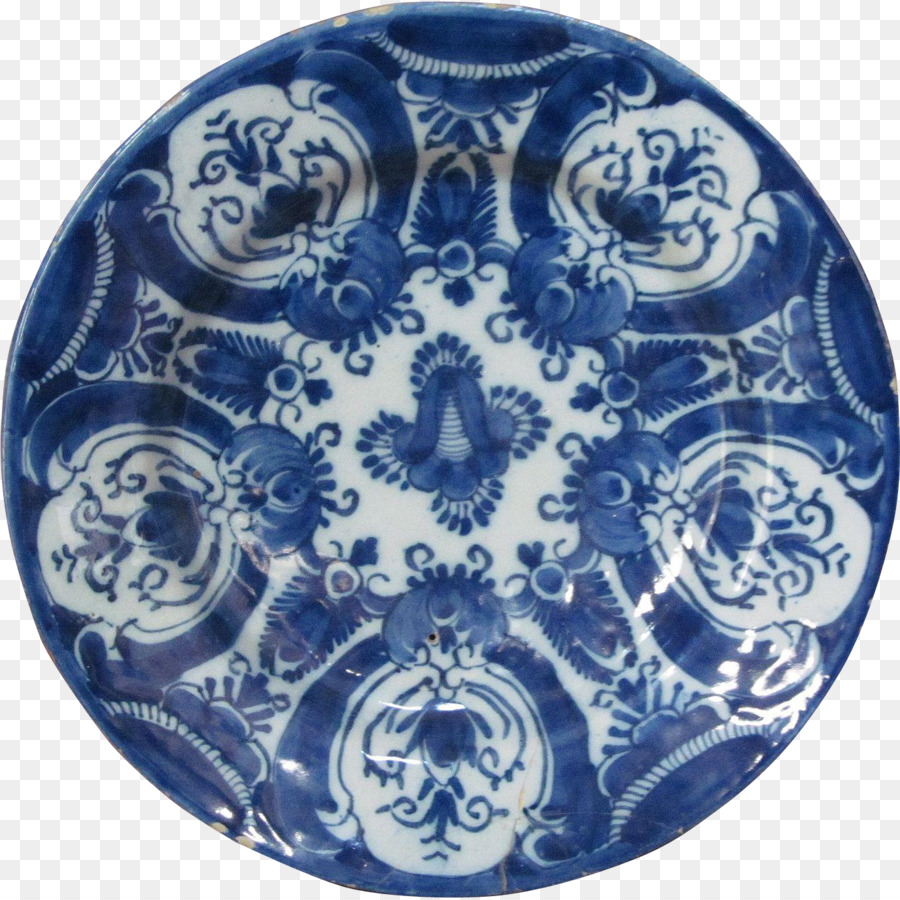 Delftware Platte Blau und weiß Keramik Kobalt blau - Blaue und weiße Porzellan Schüssel
