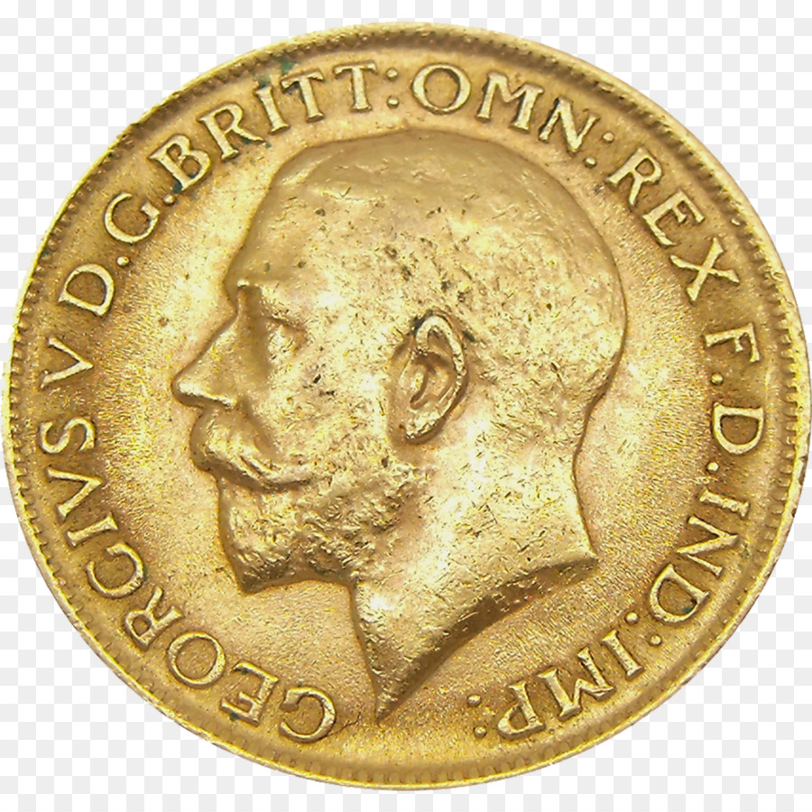 Goldmünze Goldmünze, Sovereign Vorder-und Rückseite - gold Münzen aus schwimmenden material