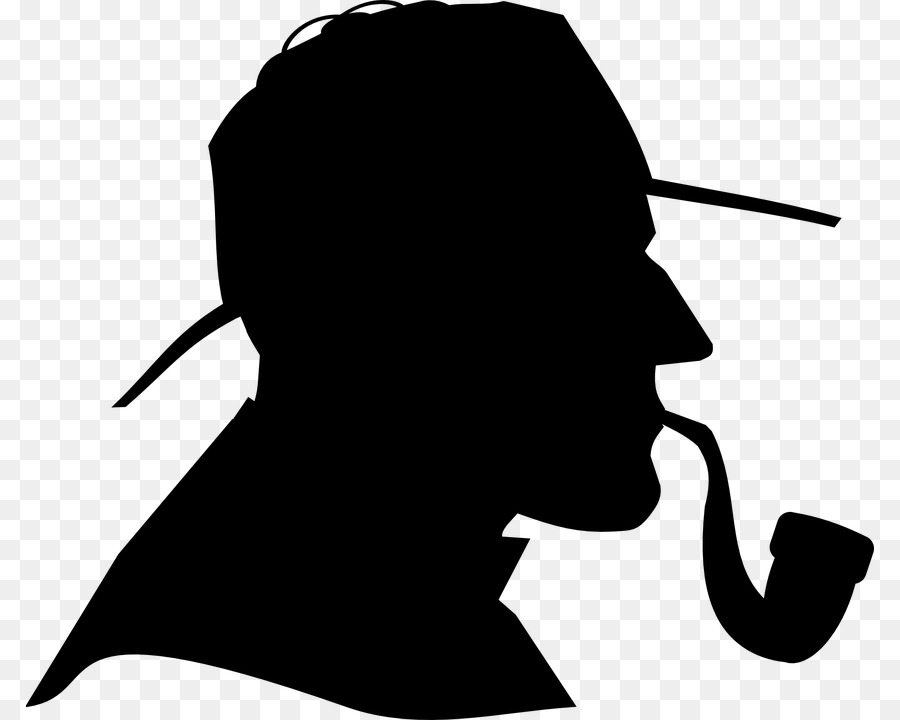 Detective Sherlock Holmes Clip art - silhouette