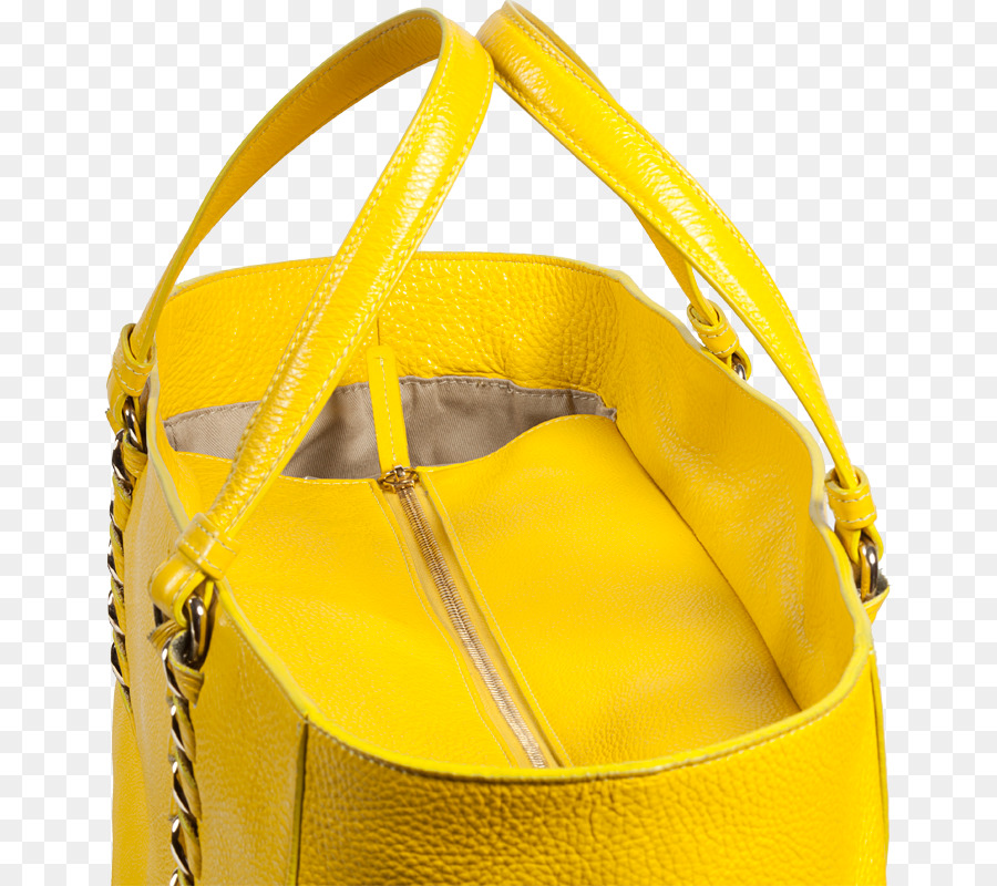 Handtasche Gelb Made in Italy Leder - Tasche