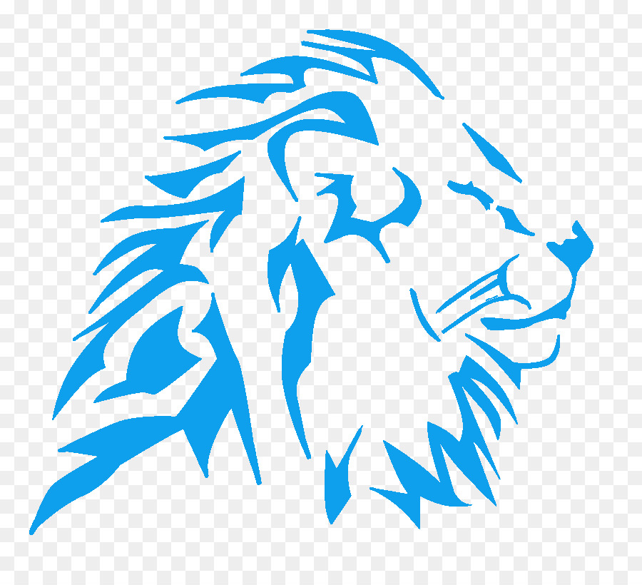 Blue lion logo sign symbol icon Royalty Free Vector Image