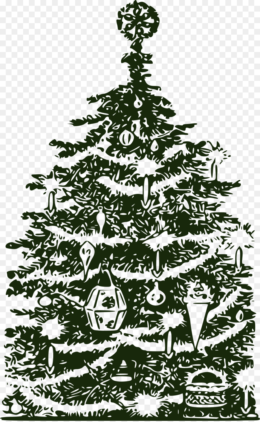 Albero di natale Babbo Natale Clip art - linee semplici e creative stile albero di natale