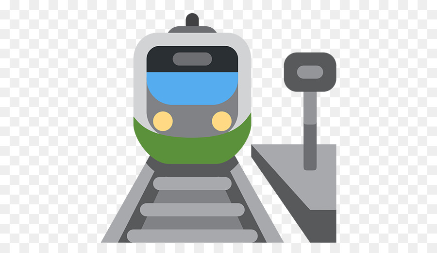 Bahnhof Schienenverkehr Straßenbahn Emoji - silhouette der high speed schiene