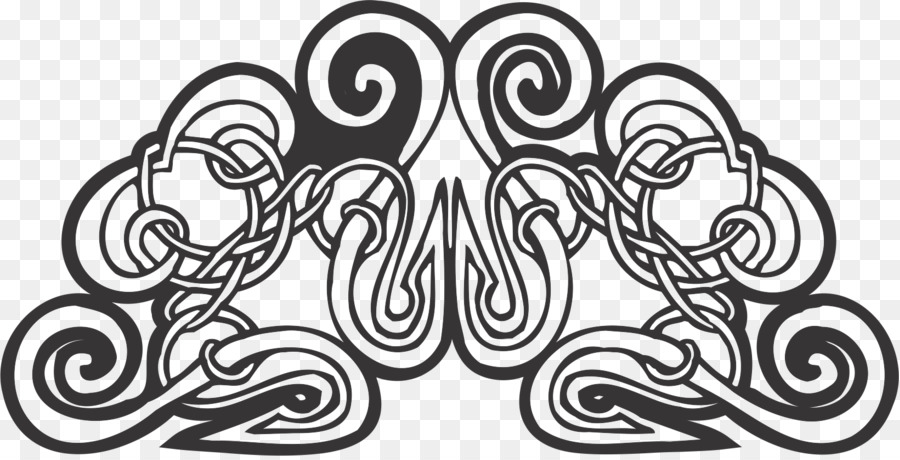 Ornament Schwarz und weiß Kunst Muster - Keltischen Stil