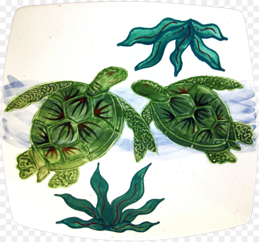 Meeres-Schildkröte Sushi-Banana Patch Studio Tortoise - Hand gemalte Banane
