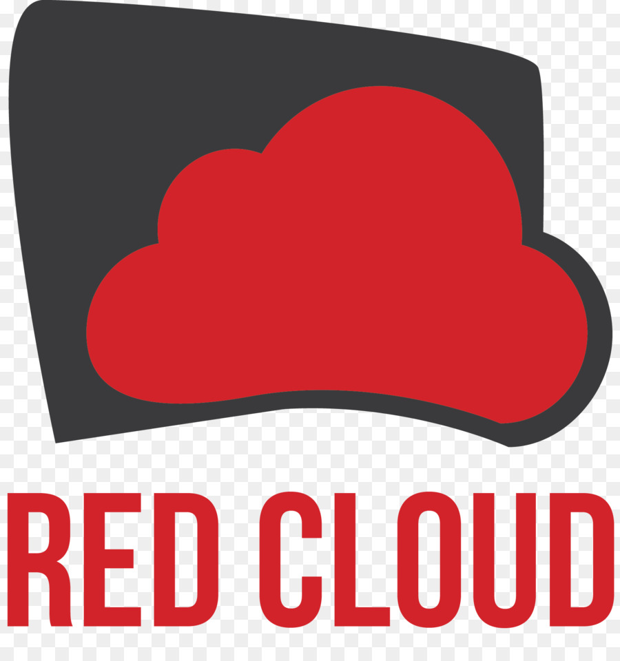 Cloud-computing-Papier Logo Unternehmen - rote Wolken,