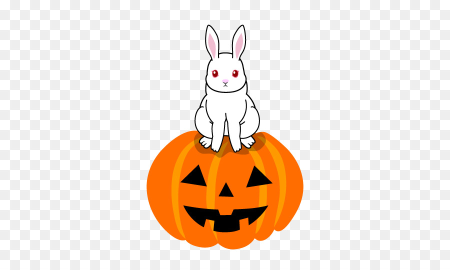 Halloween White Kaninchen Clip Art - mid autumn moon rabbit